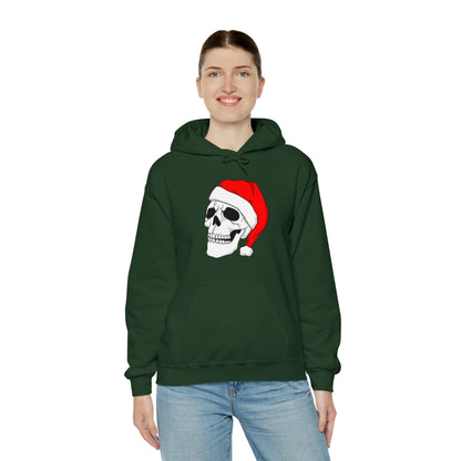 Santa Skull Unisex Heavy Blend™ Hooded Sweatshirt Hoodie Printify   