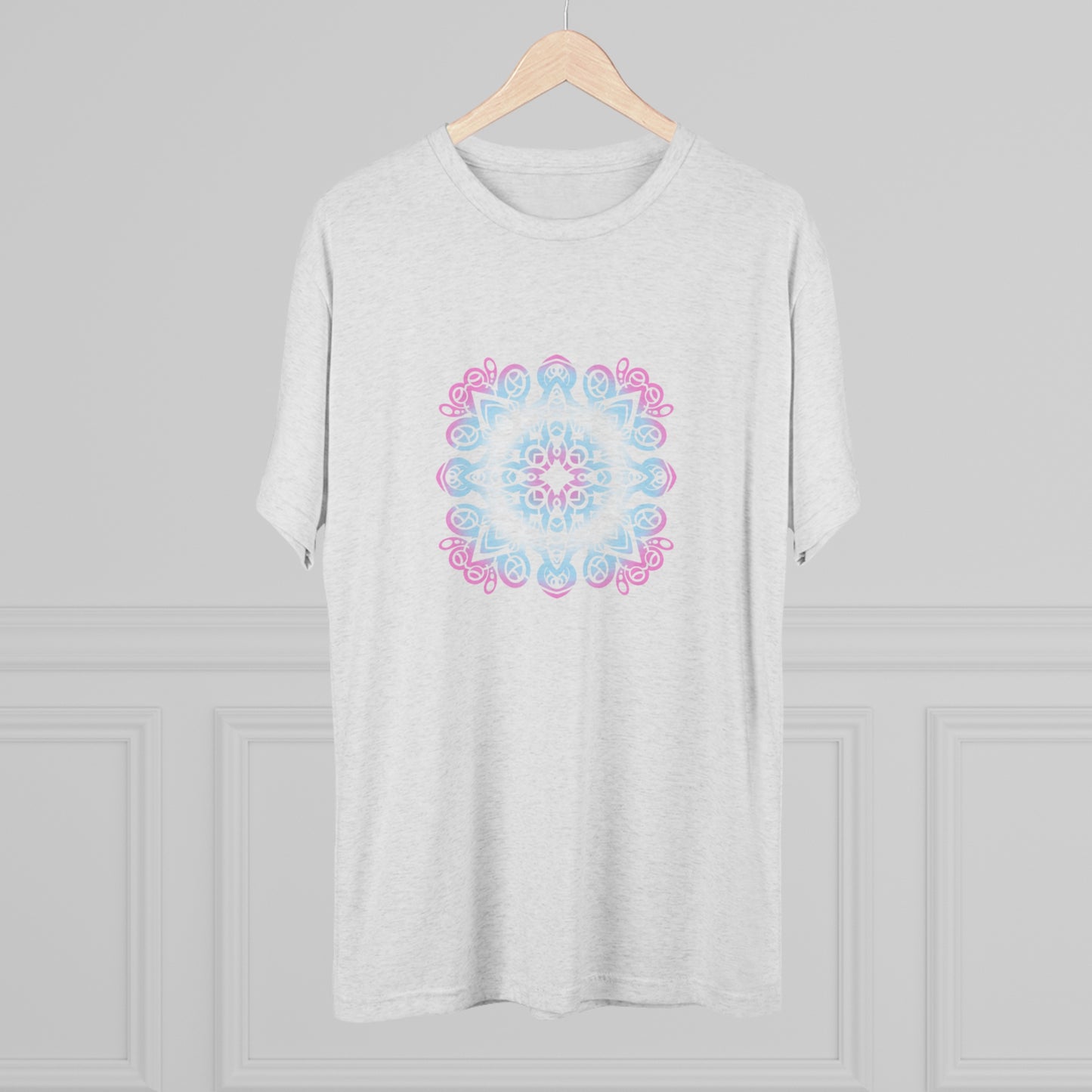 Trans pride Mandala Unisex Tri-Blend Crew Tee T-Shirt Printify   