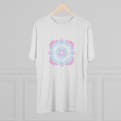 Trans pride Mandala Unisex Tri-Blend Crew Tee T-Shirt Printify   