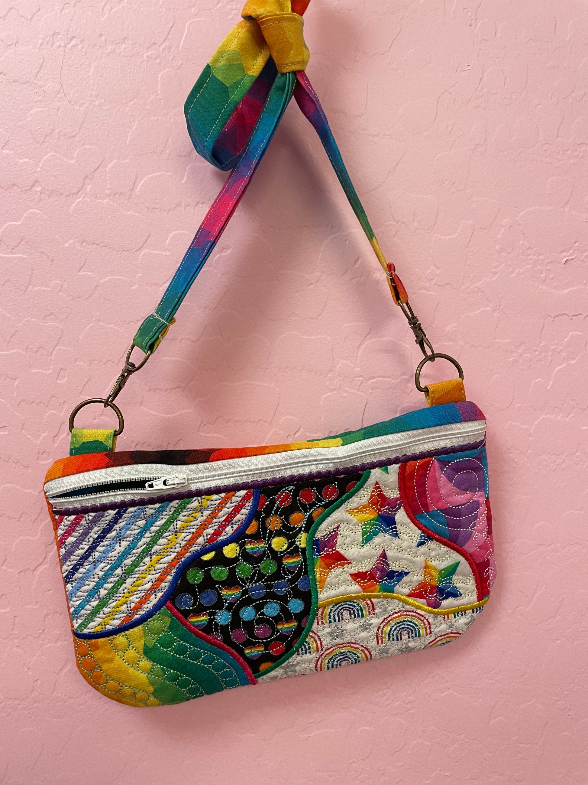 Rainbow pride clutch  April & Mae designs and alterations    