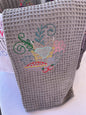 Embroidered Hand Towel  April & Mae designs and alterations   