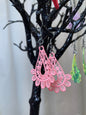 light pink free standing lace teardrop earrings earrings April & Mae designs and alterations   