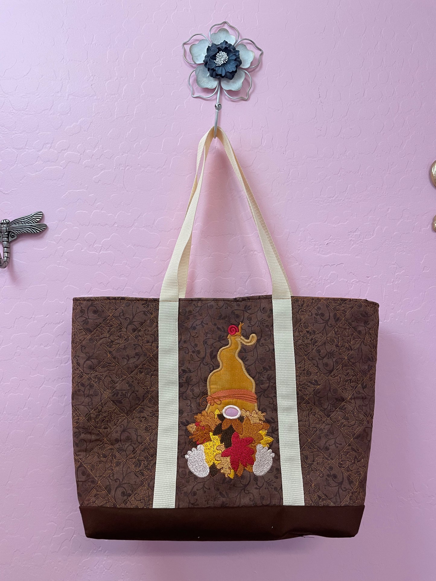 Large Gnome tote bag Bags April & Mae designs and alterations   