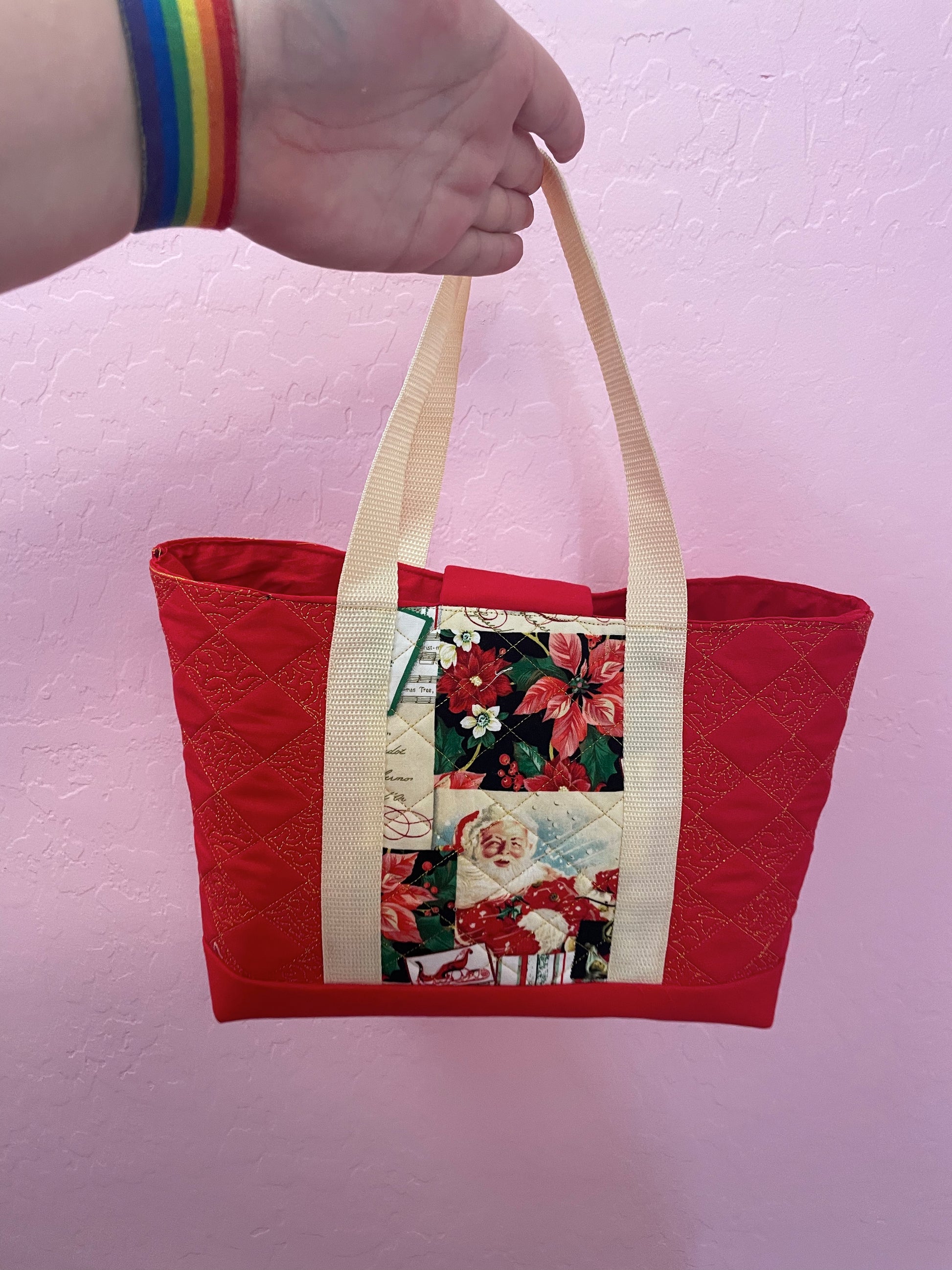 Small Christmas Tote bag Bags April & Mae designs and alterations   