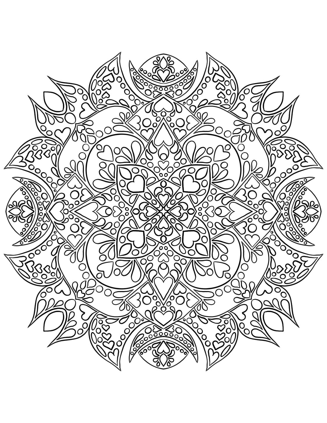 Valentines Mandala Coloring Book Paper products April & Mae designs and alterations   