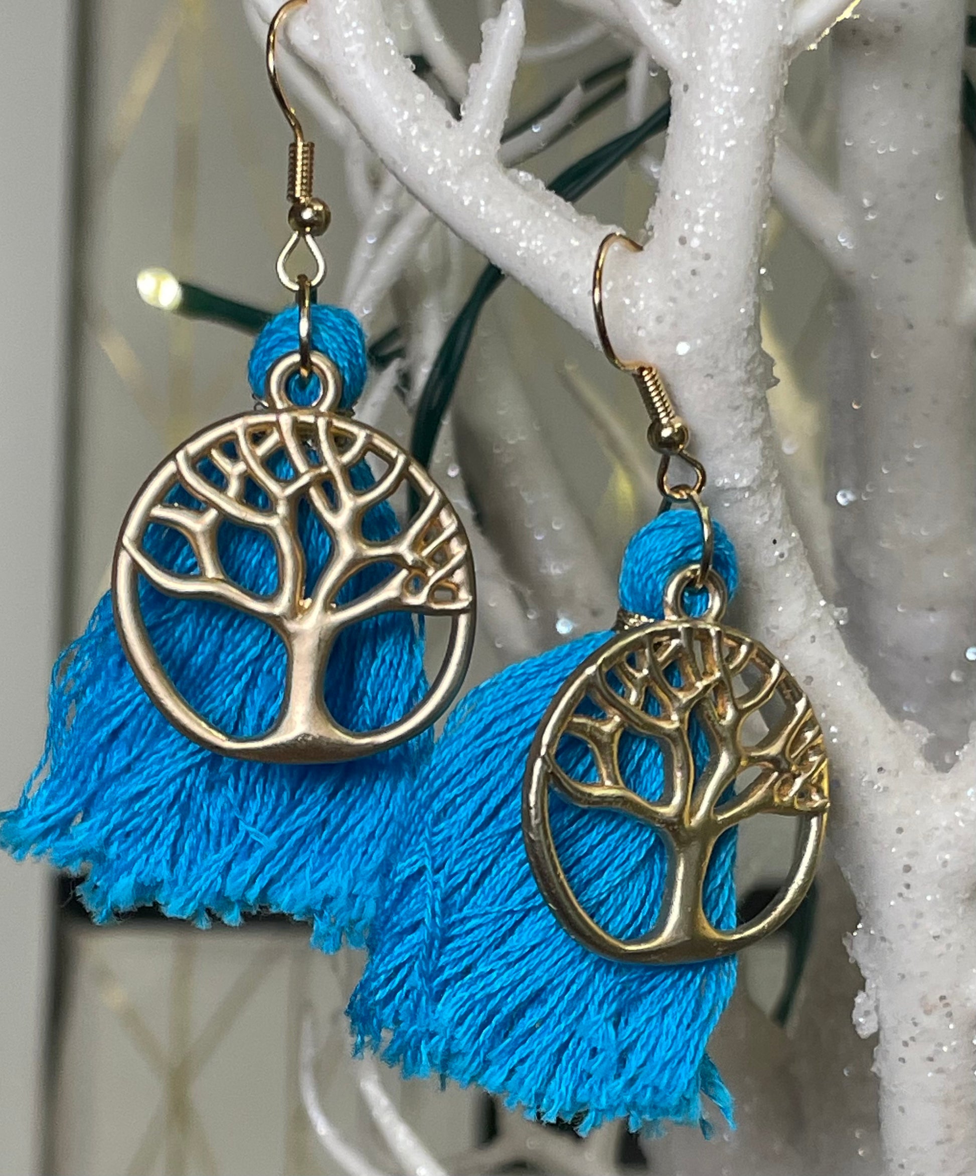 Tree of life tassel earrings  April & Mae designs and alterations    